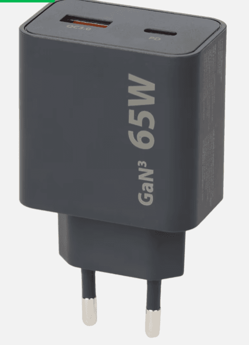 Chargeur GaN 65W à 7,77 € : 2 ports USB-C/A