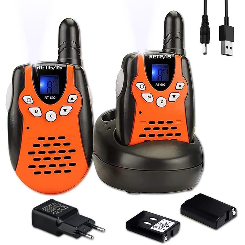 Talkie-walkie enfant rechargeable avec socle et 8 canaux