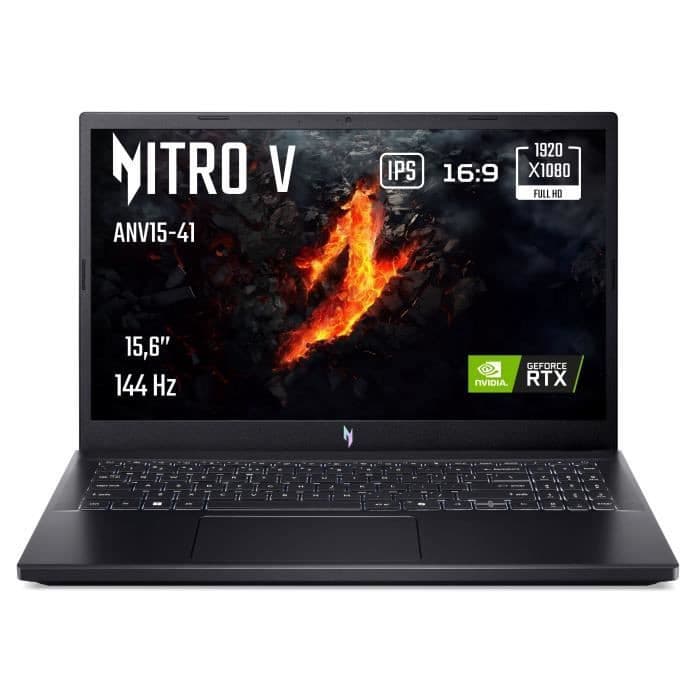 Ordinateur portable Gamer Acer Nitro V 15 ANV15-41-R85W - Écran FHD 144Hz IPS 15,6 pouces, Ryzen 5 7535HS, 16Go RAM, 512Go SSD, RTX 4050 75W