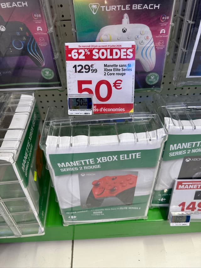 Manette Xbox Elite Series 2 rouge en stock à Carrefour