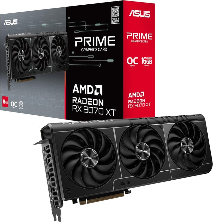 Asus RX 9070 XT 16 Go Prime : performances et refroidissement optimisés