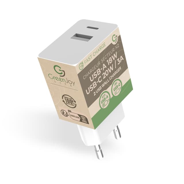 Chargeur secteur 20W double port USB A + C à petit prix
