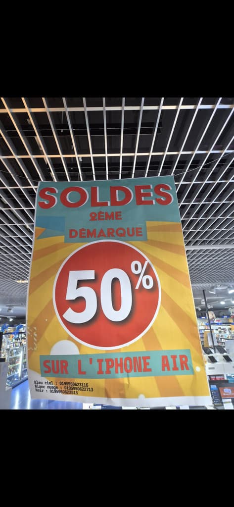 iPhone Air à prix cassé : jusqu'à 50% de réduction