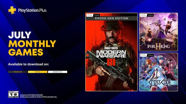3 jeux offerts ce mois-ci sur PS Plus : Modern Warfare III, For The King II et CrossCode