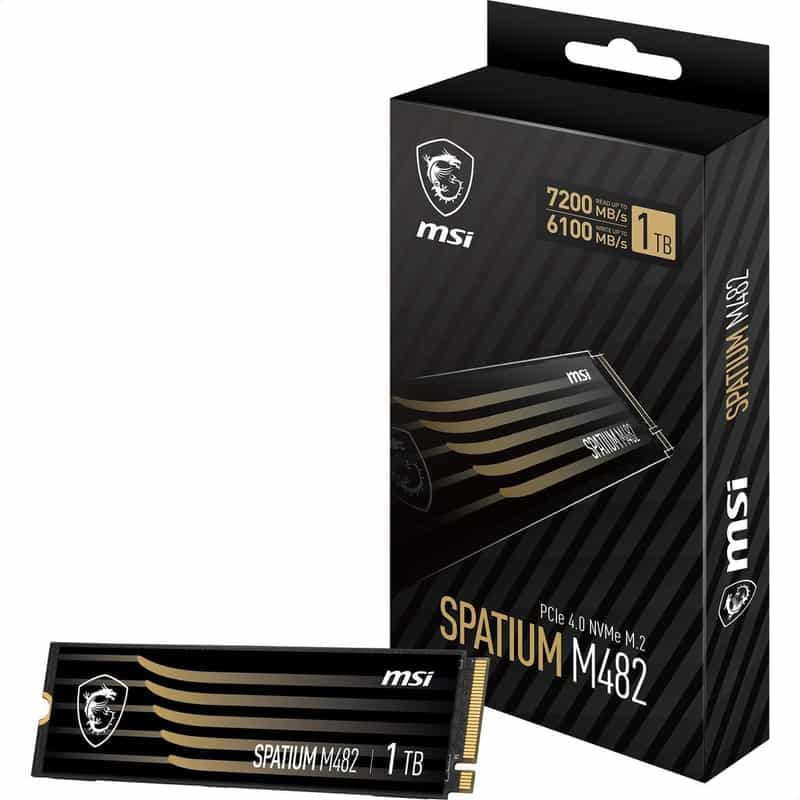 SSD MSI Spatium M482 - 1 To PCIe 4.0 NVMe M.2 Interne