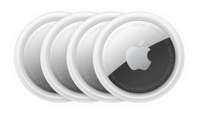Lot de 4 AirTags Apple pour localiser vos objets