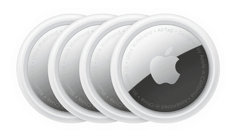 Lot de 4 AirTags Apple pour localiser vos objets