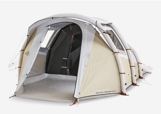 Tente gonflable 4 places Quechua Fresh & Black Air Seconds beige