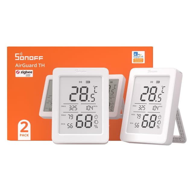 Capteurs Zigbee SONOFF AirGuard TH SNZB-02DR2 : température et humidité en temps réel