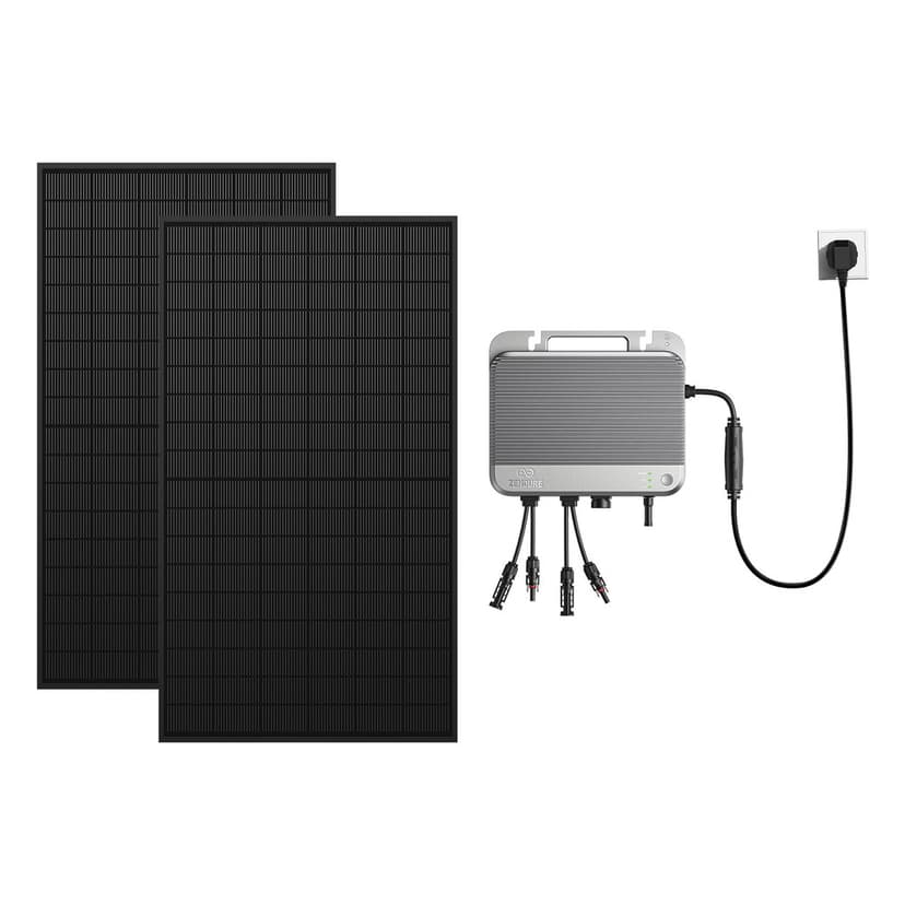 Kit Zendure SolarFlow 800 (MPPT 1200W) avec Panneaux Solaire Bi-faciaux