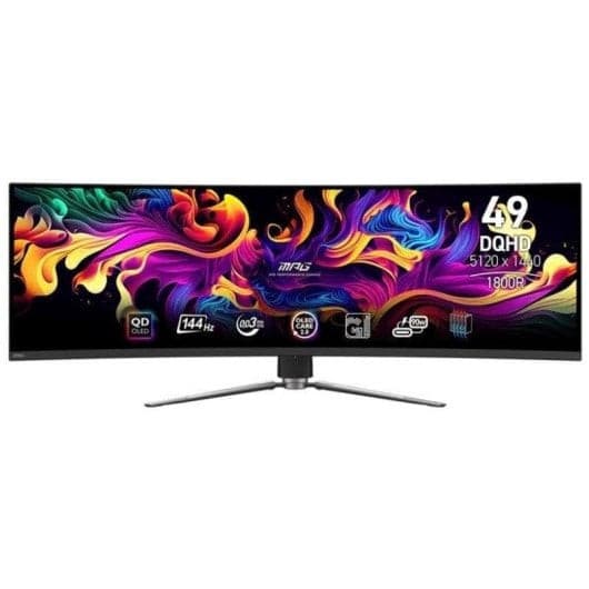 Écran OLED 49" incurvé 144Hz - Dual QHD ultra-large et fluide