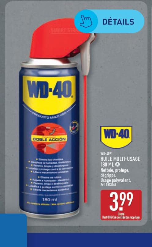 Huile multi-usage WD-40 - 180 ml