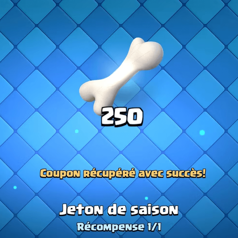 250 jetons de saison offerts sur Clash Royale