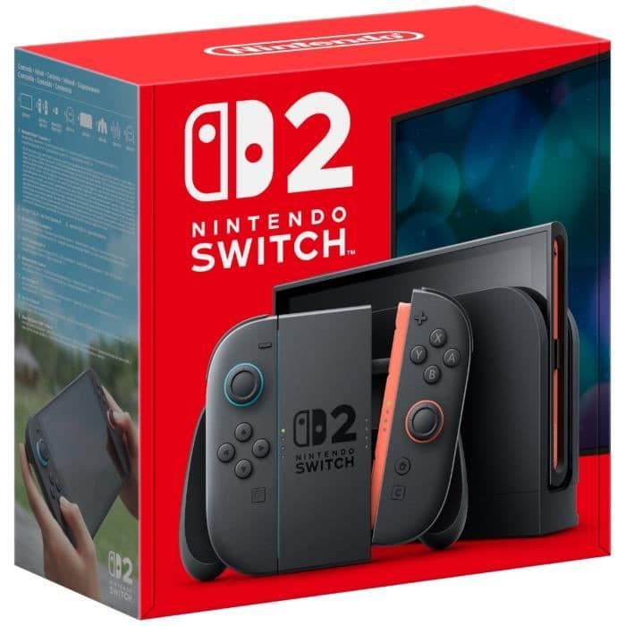 Nintendo Switch 2 en bleu et rouge à prix réduit