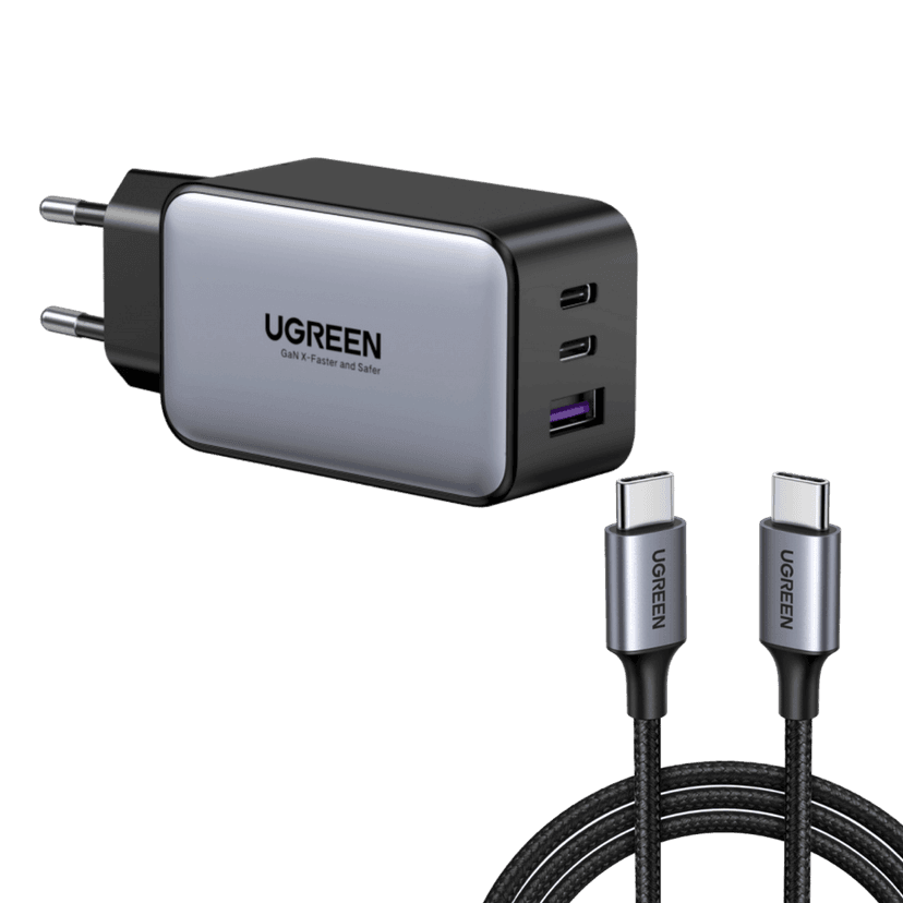 Code promo - Chargeur Ugreen Nexode 65W GaN avec 2 câbles USB-C 100W