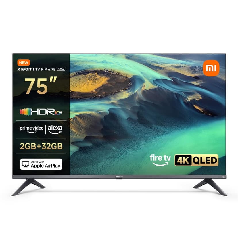TV Xiaomi F Pro 75 : 75 pouces 4K UHD QLED, Smart TV avec Alexa