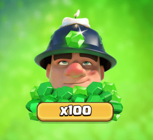 100 gemmes gratuites pour Clash Royale