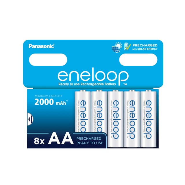 Lot de 8 piles rechargeables Ni-MH AA 2000 mAh - eneloop
