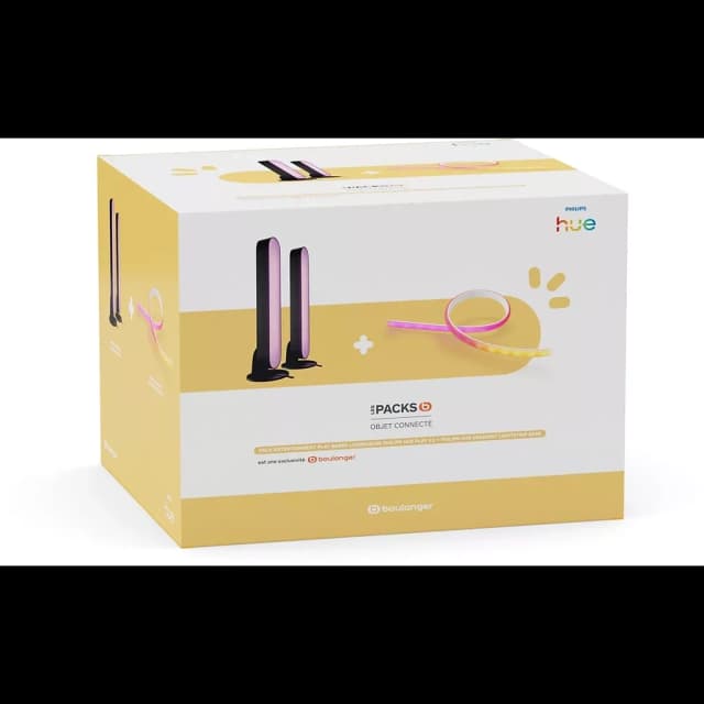 Pack Philips Hue Play x2 + bandeau Gradient 2m en promo