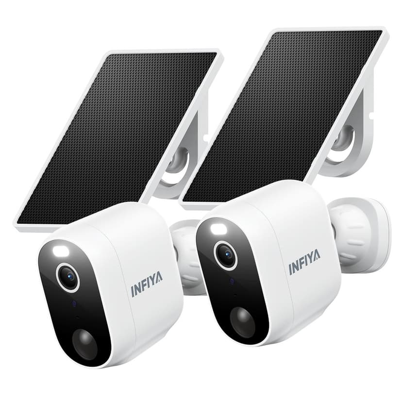 Lot de 2 Caméras de Surveillance WiFi Extérieures sans Fil 2K