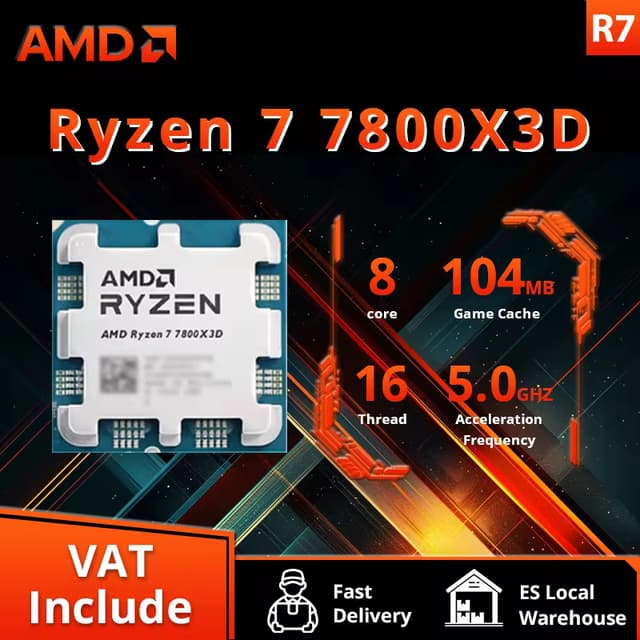 Code promo - AMD Ryzen 7 7800X3D : 8 cœurs pour des performances exceptionnelles