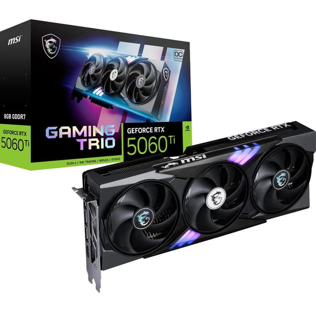 Carte graphique MSI RTX 5060 Ti Gaming Trio OC 8 Go GDDR7