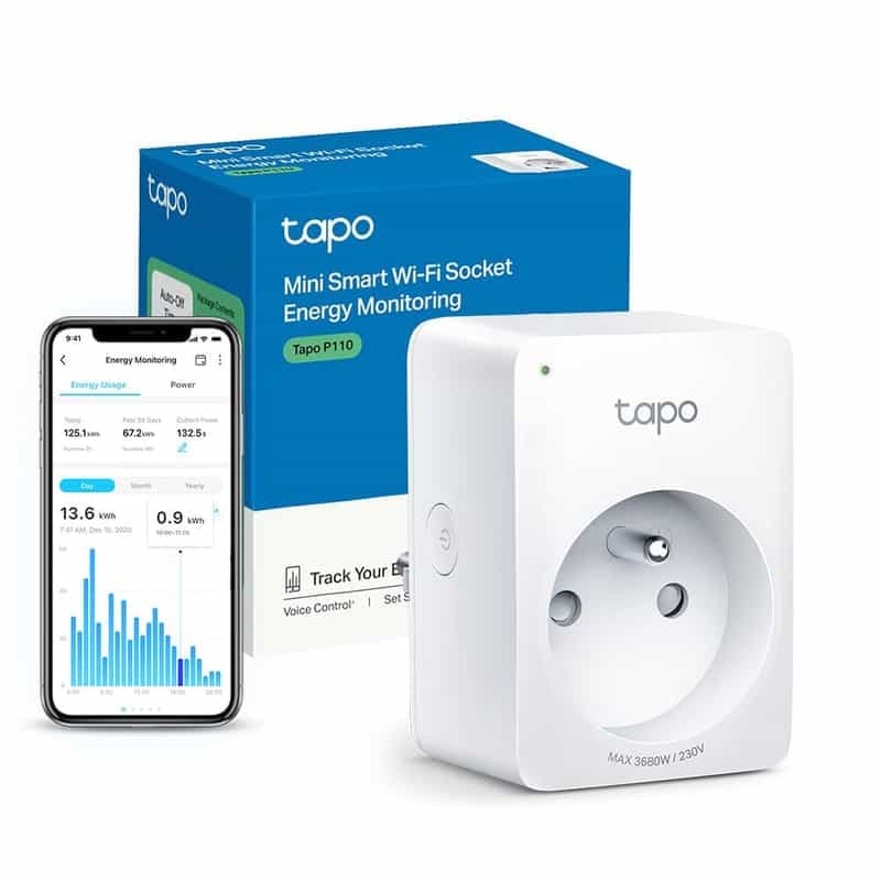Prise Connectée WiFi Tapo P110 - 16A, compatible Alexa et Google Home