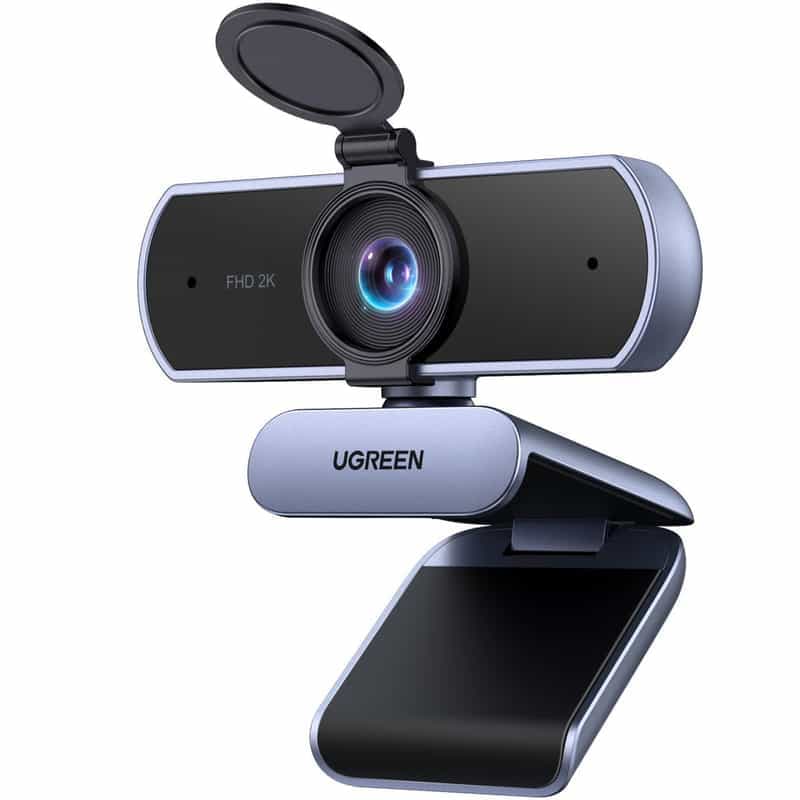Caméra Webcam UGREEN 2K - Rotation 360°, 2 micros, cache intégré (Vendeur tiers, offre spéciale)