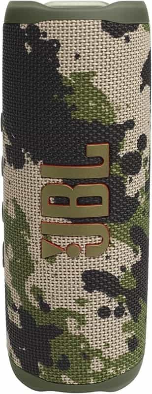 JBL Altavoz Bluetooth portátil Flip 6 - Altavoz resistente al agua y al polvo IPX67, compatible con JBL PartyBoost, hasta 12h de batería, en verde camuflaje