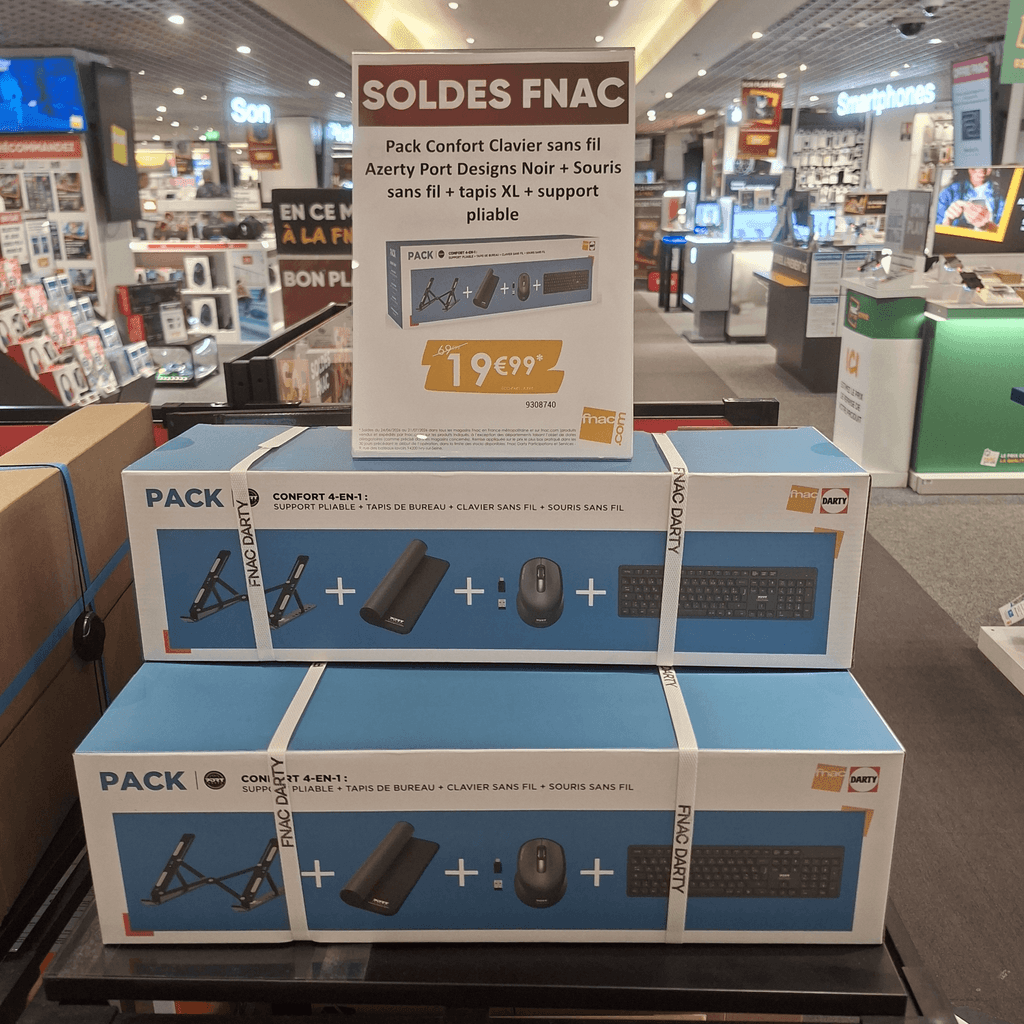 Pack Bureau Sans Fil AZERTY avec Souris & Accessoires – Le Mans