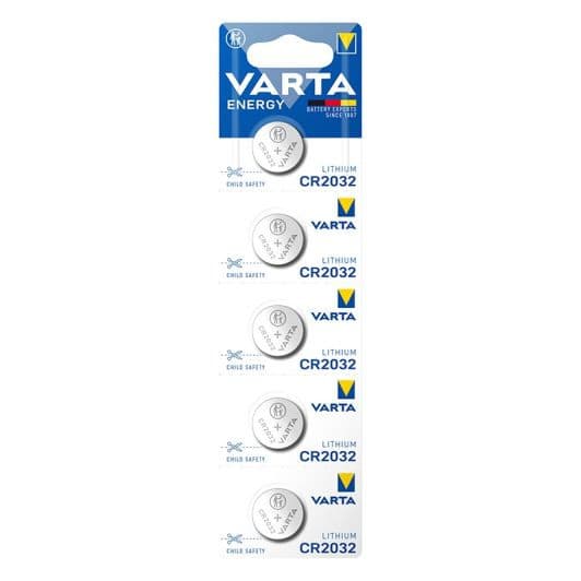 Lot de 5 piles Varta CR2032