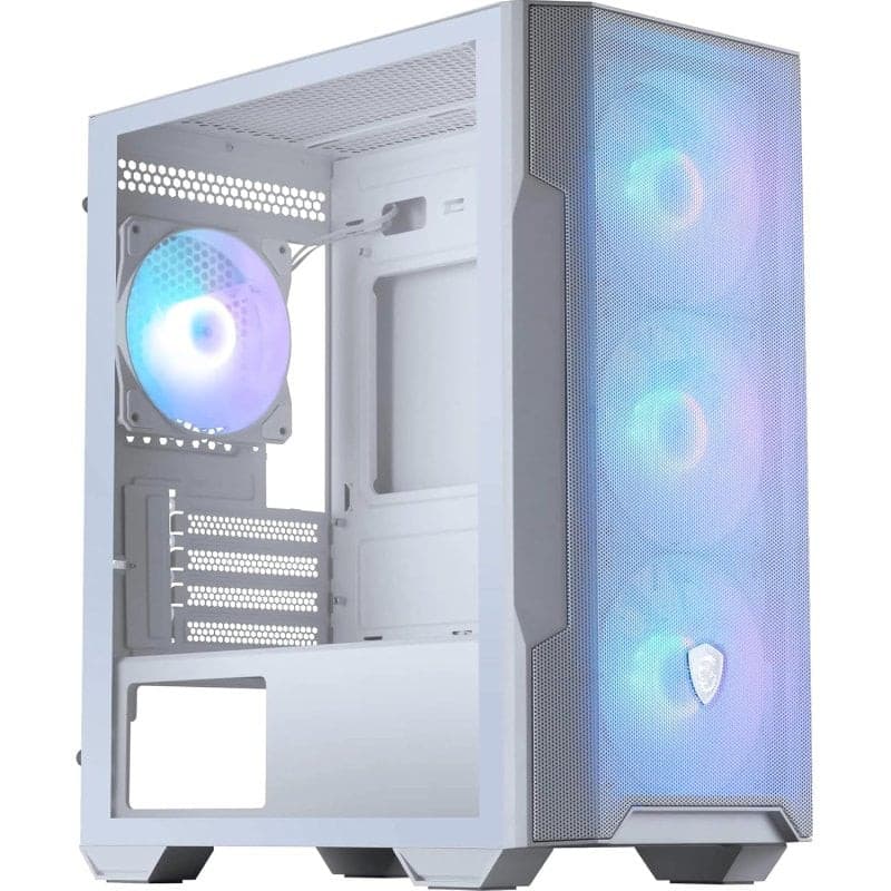 Boîtier PC MSI MAG FORGE M100R Blanc - Éclairage ARGB et Performance de Refroidissement