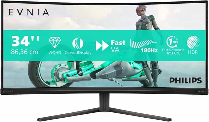 Écran PC Philips Evnia 34M2C3500L 34" - Découvrez des images éclatantes et une fluidité unique avec ce bijou technologique ! 💻🌟