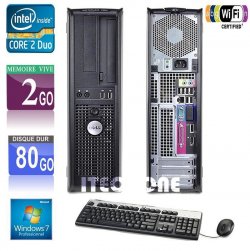 Dell Optiplex 760 Desktop PC - Core 2 Duo 2.93GHz Intel E7500, 2 GB RAM, 80G B Hard Drive, DVD ROM, Windows 7 Professional 64 Bit
