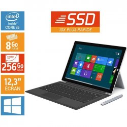 Microsoft Surface pro 3 12 pouces intel core i5 8 go ram 256 go ssd disque dur tablette tactile avec stylet