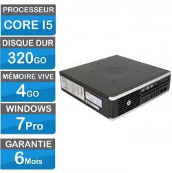 Mini PC bureau HP Compaq Elite 8300 USDT  / Core I5-3570S 3.10 Ghz /320Go / 4 Go Ram / Win7/ Garantie 6 mois