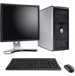 PC  bureau avec écran  PC complet Ordinateur Bureautique Dell Core2Duo 500Go -Ram 4 Go - Win 10 - Ecran 17 ' WIFI