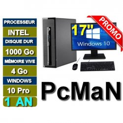 Pc Complet HP PRODESK 400 G1 pentium dual core 3em Génération ram 4Go disque dur 1000Go