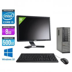 Pc de bureau Dell 7010 - i5 - 8Go - 500Go HDD - W10 +Ecran 20''
