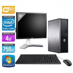PC Dell 780 -Core Duo -4Go - 750Go -Wifi +Ecran 19''