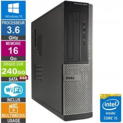 PC Dell Optiplex 3010 DT i5-3470 3.60GHz 16Go/240Go SSD Wifi W10