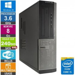 PC Dell Optiplex 3010 DT i5-3470 3.60GHz 8Go/240Go SSD Wifi W10