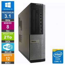 PC Dell Optiplex 7010 DT Core i5-2400 3.10GHz 8Go/2To Wifi W10