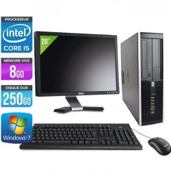 PC HP 8200 - Core i5 3.1GHz - 8Go - 250Go +Ecran 20''