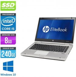 Pc portable HP EliteBook 8460P - i5 - 8Go - SSD 240Go - Win 10