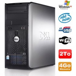 PC Tour Dell Optiplex 755 MT Intel E5200 2.5GHz 4Go Disque 2To DVD Wifi XP