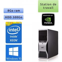 Station de travail Dell Precision T5500 - Windows 10 - E5507 8Go 500Go - FX1500 - Ordinateur Tour Workstation PC