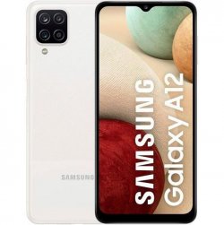 Téléphone portable SAMSUNG GALAXY A12 de couleur noire, double SIM, 4G, écran de 6,5 pouces avec panneau LCD et résolution HD + de