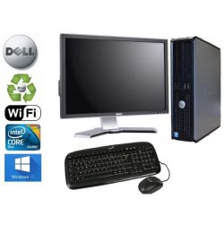 Unité Centrale  Dell Optiplex  780 SFF Core2Duo 2,93Ghz RAM 8GO HDD 500 GO Ecran 19- Wifi Windows 10